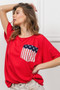 BiBi French Terry With Front Pocket Dolman Sleeves Top