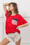 BiBi French Terry With Front Pocket Dolman Sleeves Top