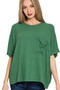 Zenana Oversized Ribbed Round Neck Short Sleeve Tee