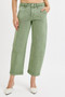 RISEN Full Size Tummy Control High Rise Crop Barrel Jeans Plus Size