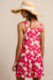 BiBi Floral Prints Tuck Detail Short Overall With Pockets