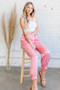 And The Why Satin Leopard Print Joggers