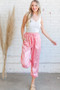 And The Why Satin Leopard Print Joggers