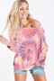 BiBi Tie Dye Print Terry T-Shirt