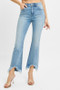 RISEN Full Size High Rise Crop Bootcut Fray Hem Jeans Plus Size