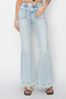 Risen Full Size High Rise Front Patch Pocket Flare Jeans