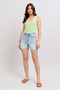Judy Blue Full Size 2 Button Denim Shorts with Pockets Plus Size