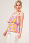 And The Why Square Neck Tiered Paisley Printed Top