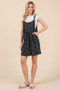 BOMBOM Floral Print Overalls with Pockets