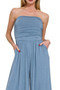 Zenana Double Layered Strapless Tube Top Jumpsuit