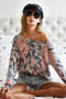 BiBi Tie Dye Terry Knit Terry Top