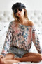 BiBi Tie Dye Terry Knit Terry Top