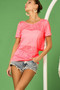 BiBi Burn Out Knit Top with Back Double Twist Detail