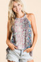 BiBi Snakeskin Print Low Gauge Hacci Knit Halter