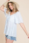 Lime 'N' Chili Thin Striped with Tie Front Babydoll Top