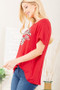 Heimish Full Size Leopard Lip Round Neck Short Sleeve T-Shirt Plus Size