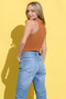 And The Why Basic Rib Cross Halter Neck Tank Top