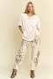 Davi & Dani Short Sleeve Side Slit T-Shirt with Pockets