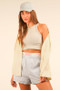 VERY J Full Size Dolman Sleeve Button Down Gauze Shirt Plus Size