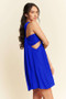 Davi & Dani Washed Satin Cutout Skirt Bandeau Mini Dress