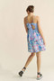 Davi & Dani Tropical Floral Geo Print Tie Back Tube Top Romper