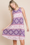 BOMBOM Bohemian Print Sleeveless Dress