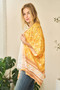 Davi & Dani Floral Printed Short Sleeve Loose Fit Kimono Cover Up