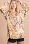 BiBi Tie Dye Terry Hoodie With Twill Tape Drawstring