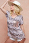 BiBi Leopard Stripe Printed Jersey T-Shirt