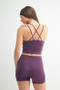 MONO B Venice Cloud Light Crisscross Sports Bra