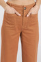 Mittoshop Twill Patch Pocket High Rise Wide Leg Pants