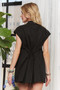 ADORA Solid Cap Sleeve Button Up Shirt