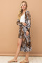 And The Why Animal Print Kimono and Shorts Set