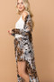 And The Why Animal Print Kimono and Shorts Set