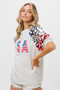 BiBi American Flag Theme Sequin Top