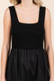 Mittoshop Mix Media Square Neck Maxi Dress