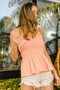 BiBi Eyelet Woven Sleeveless Elasticized Top