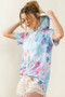 BiBi Tie Dye Terry Hoodie with Drawstring