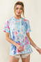 BiBi Tie Dye Terry Hoodie with Drawstring