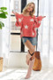 ADORA Full Size Star Contrast Round Neck Sweater Plus Size