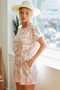 BiBi Camo Print French Terry Romper with Side Pockets