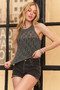 ADORA Lurex Crochet Knit Tank Top