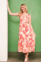 Lime 'N' Chili Sleeveless Floral Print V-Neck Midi Dress