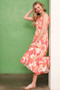 Lime 'N' Chili Sleeveless Floral Print V-Neck Midi Dress