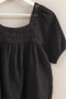 HYFVE Crochet Detail Puff Sleeve Peasant Top