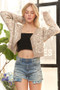 ADORA Button Down Crop Sweater Cardigan