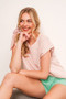 Lime 'N' Chili Striped Muscle Sleeve Top