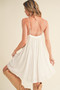 Aemi + Co Ruched Plunge Mini Cami Dress