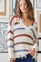 ADORA Frayed Edge Stripe Sweater