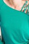 BiBi Jersey Knit One Shoulder Top with Criss Cross